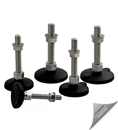 Maschinenfüße - Gelenkfüße mit Anti-Slip-Platte KFE (B) N